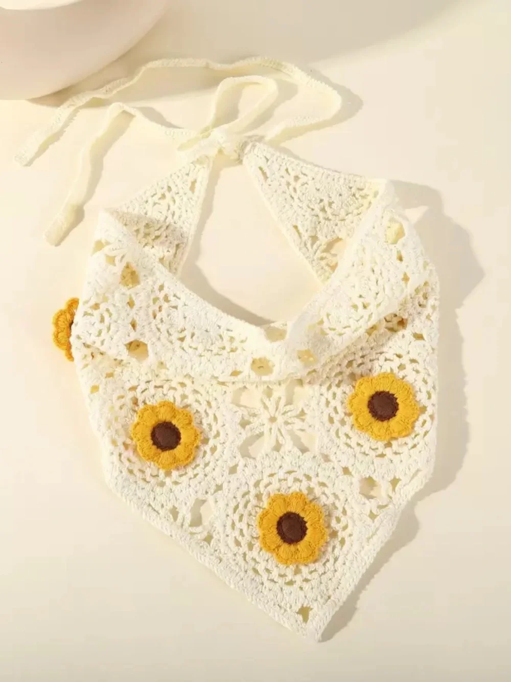 Crochet Sunflower scarf S180